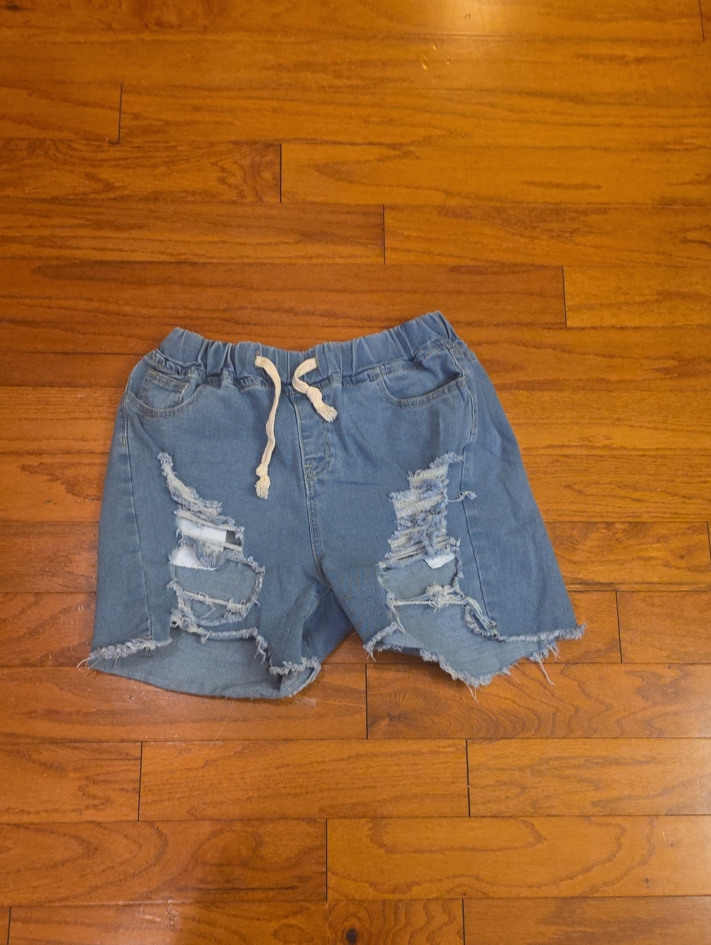 Casual Distressed Blue Denim Shorts Sz M 8-10